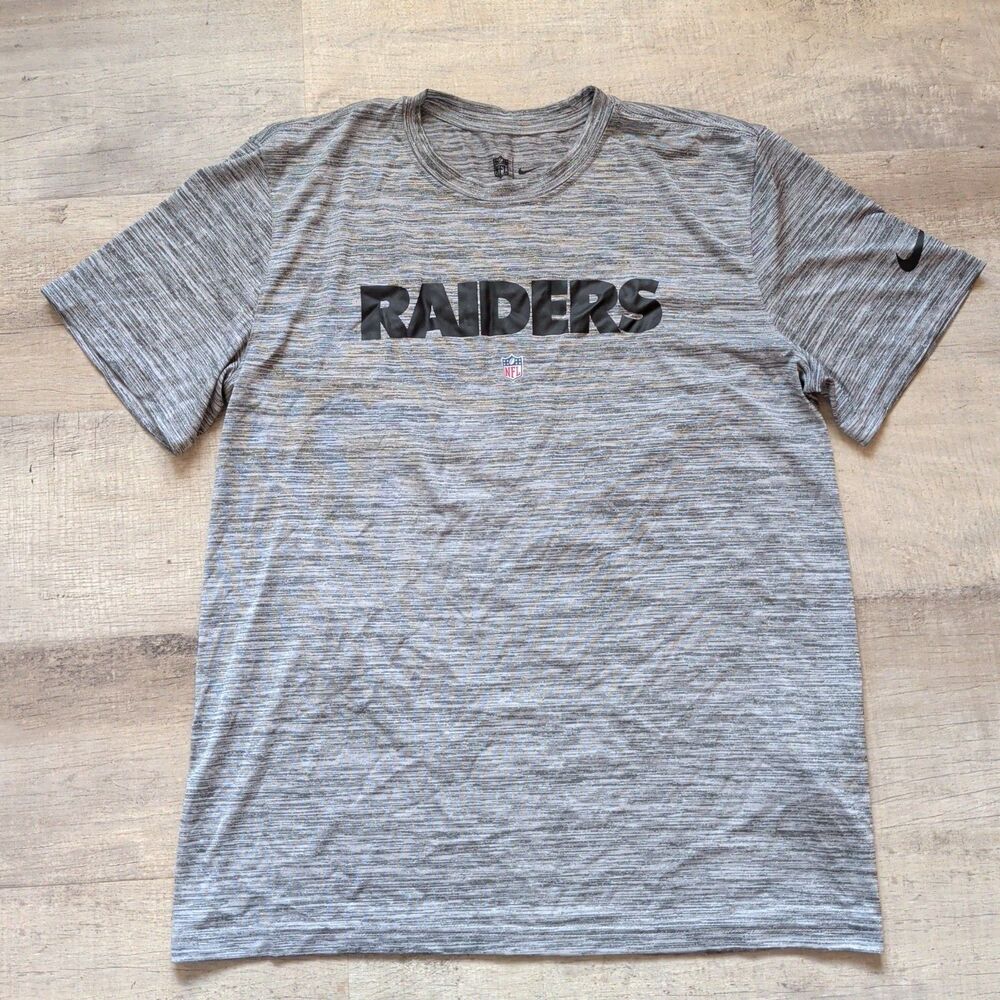 Men's Las Vegas Raiders Nike Gray Velocity Performance T-ShirtSize L
